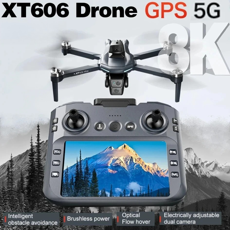 Drone Multispectral - オリジナルXT606ドローン プロフェッショナル 8K HDカメラ 5G GPS
