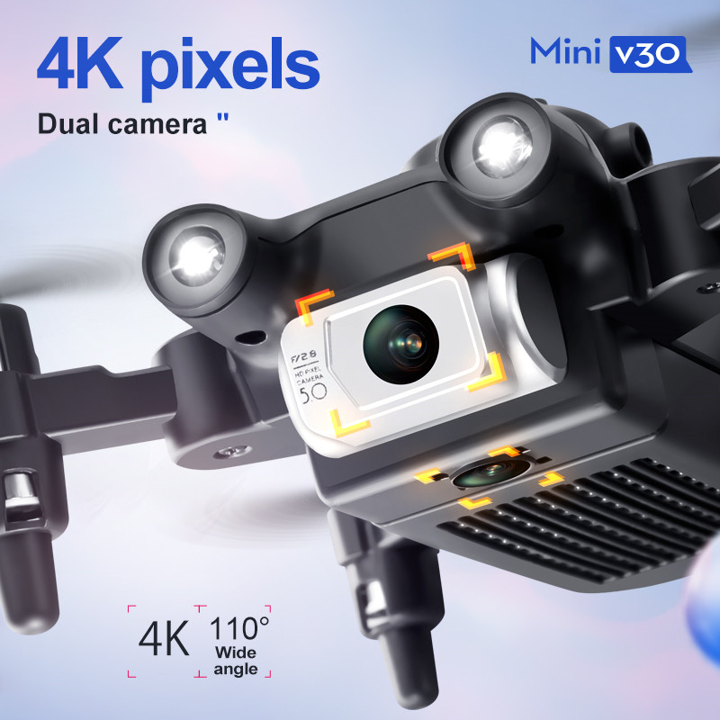 ミニ V30 WiFi FPV ドローン 4K HD デュア - Drone Video Production のレビューと価格