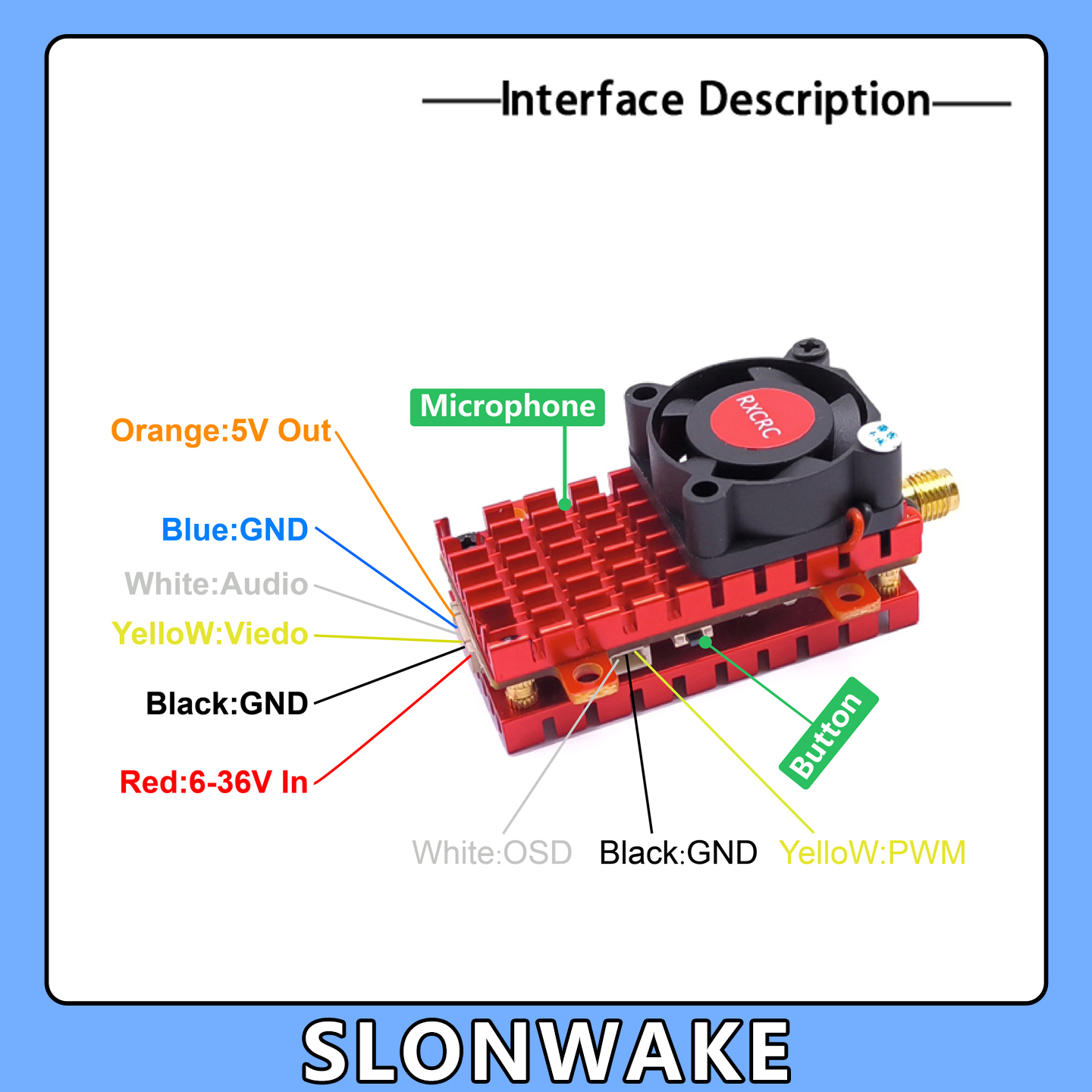 SLONWAKE 5.8G 2W VTX FPV 1800T - Drone Cinematic のレビューと価格
