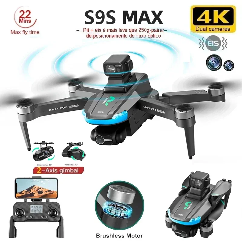 新しい S9S MAX ミニドローン 4K 2 軸 PTZ  - Drone Mapping のレビューと価格