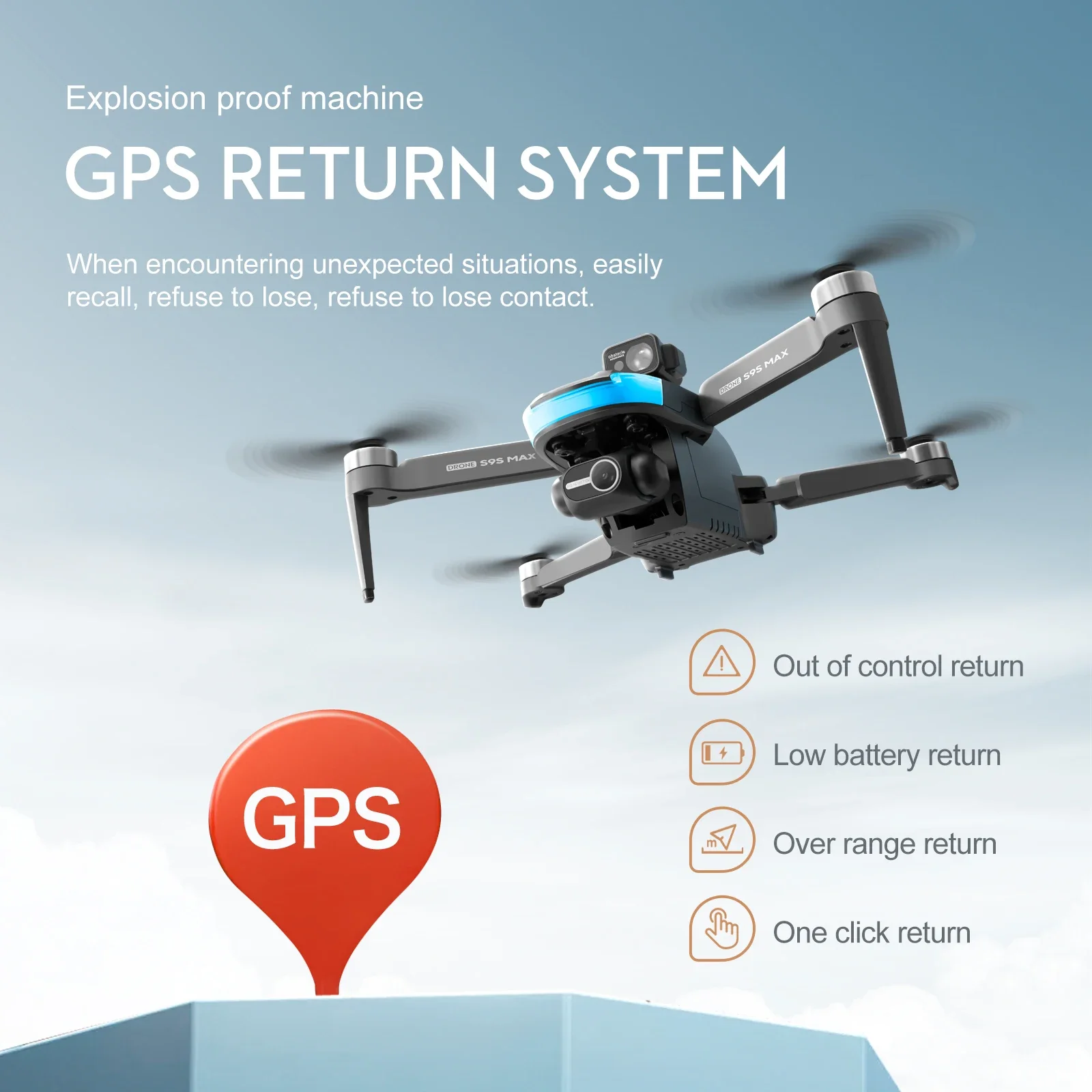 新しい S9S MAX ミニドローン 4K 2 軸 PTZ  - Drone Mapping のレビューと価格