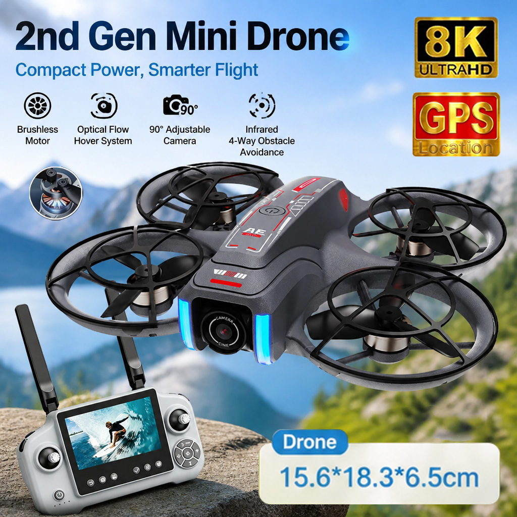 AE21ミニドローンおもちゃ 8K HDデュアルカメラ Wi - Drone Video Production のレビューと価格
