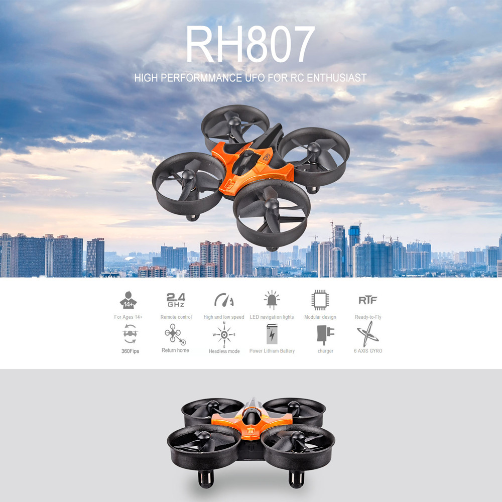 ヘッドレスモード付きミニ RC ドローン 2.4G リモコン - Eachine Drone E010 のレビューと価格