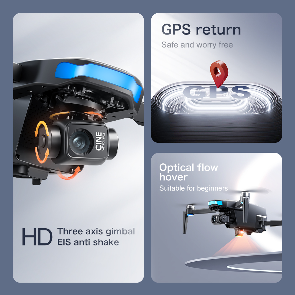 オリジナルS-X1 GPSドローン 8KHDプロフェッショナ - Drone Multispectral のレビューと価格