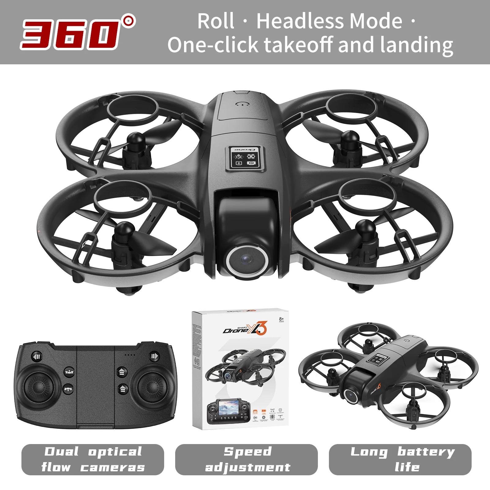 新型YL3 RCドローン 8K 1080P広角デュアルHDカ - Drone Mapping のレビューと価格
